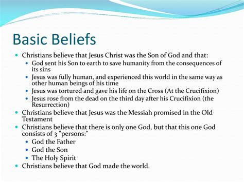 critifan|main beliefs of christianity.